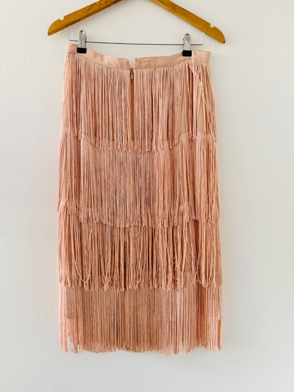 NWT Anthropologie Maeve Blush Velma Fringe Flapper Skirt - Picture 6 of 7